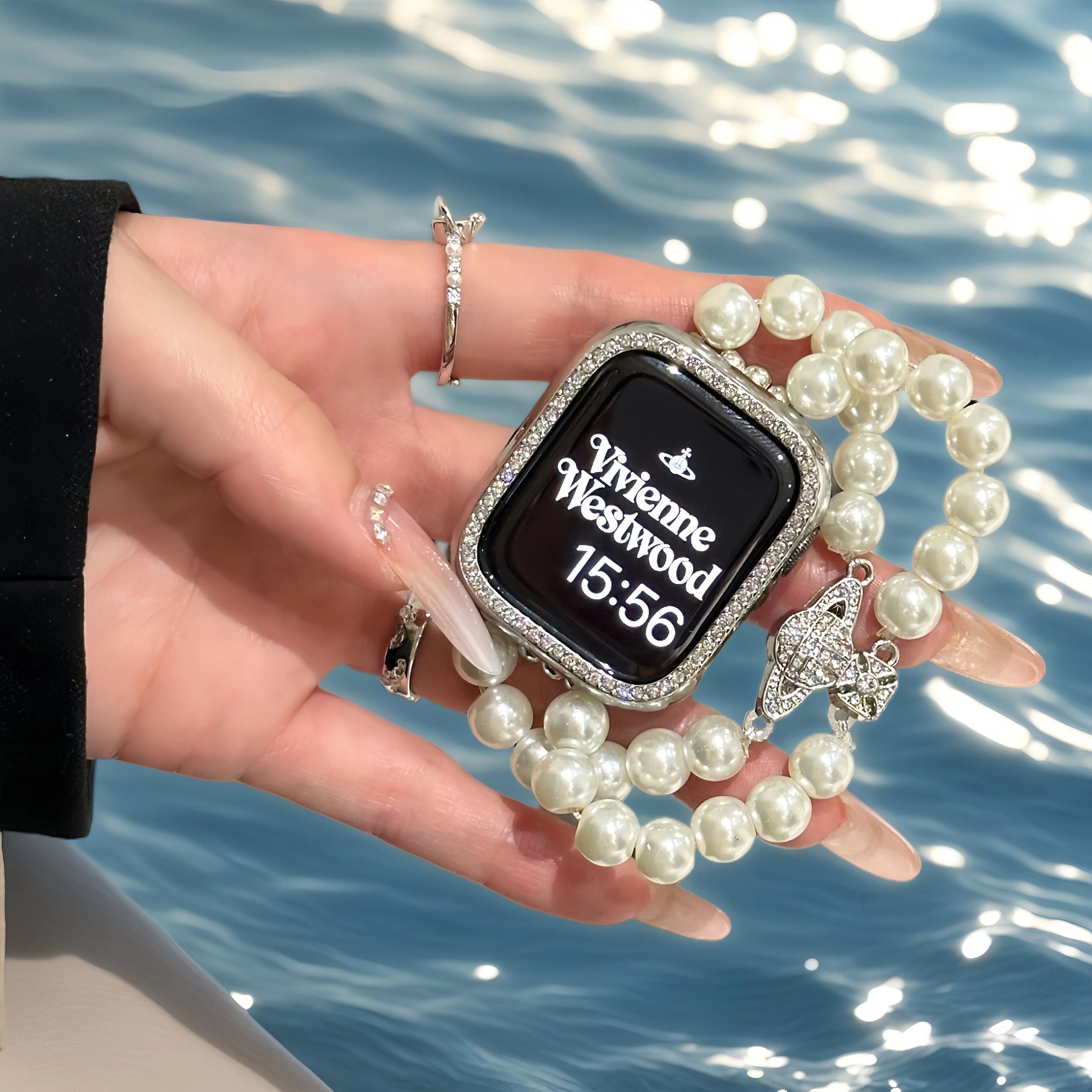 Pearl Saturn bracelet strap - suitable for Apple watches