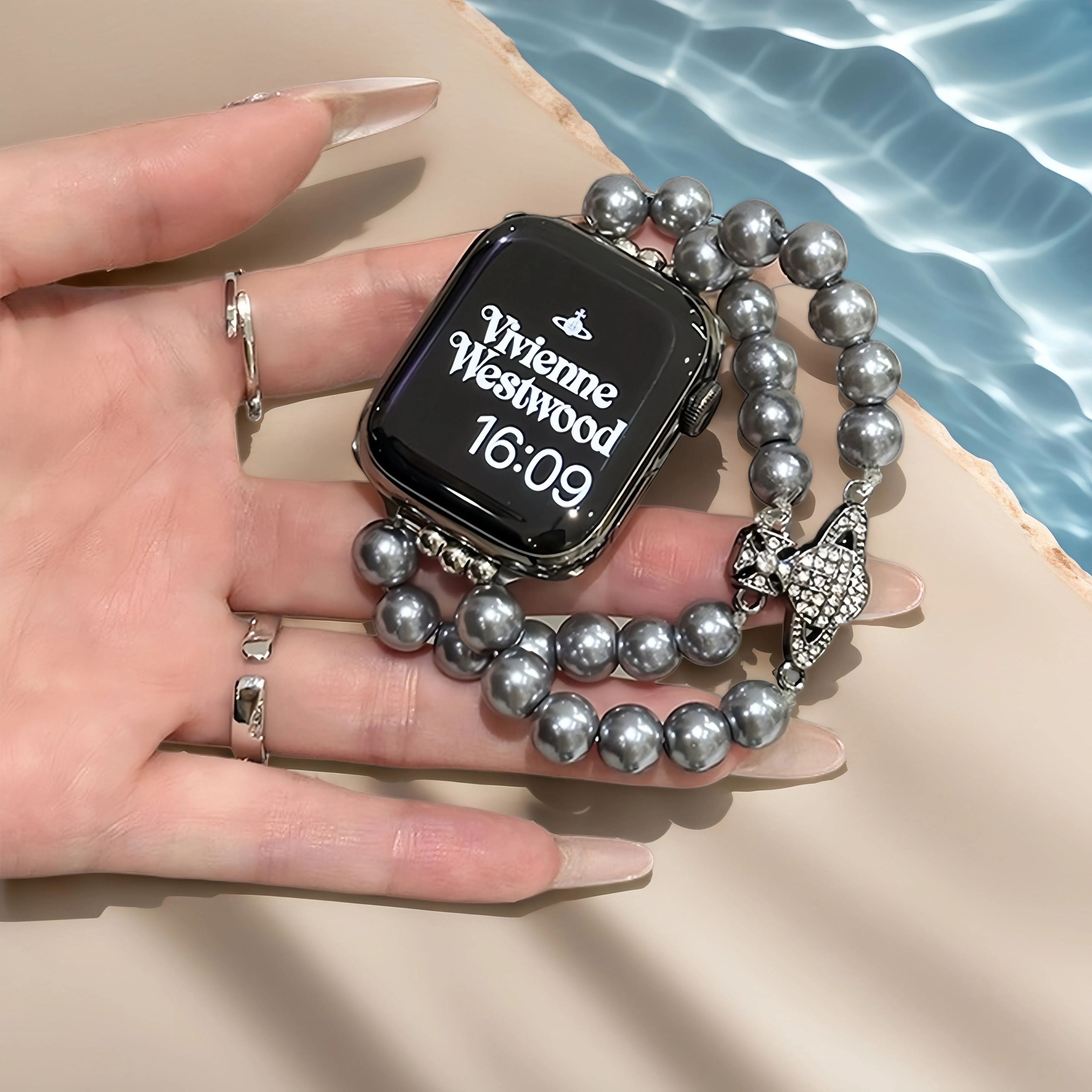 Pearl Saturn bracelet strap - suitable for Apple watches
