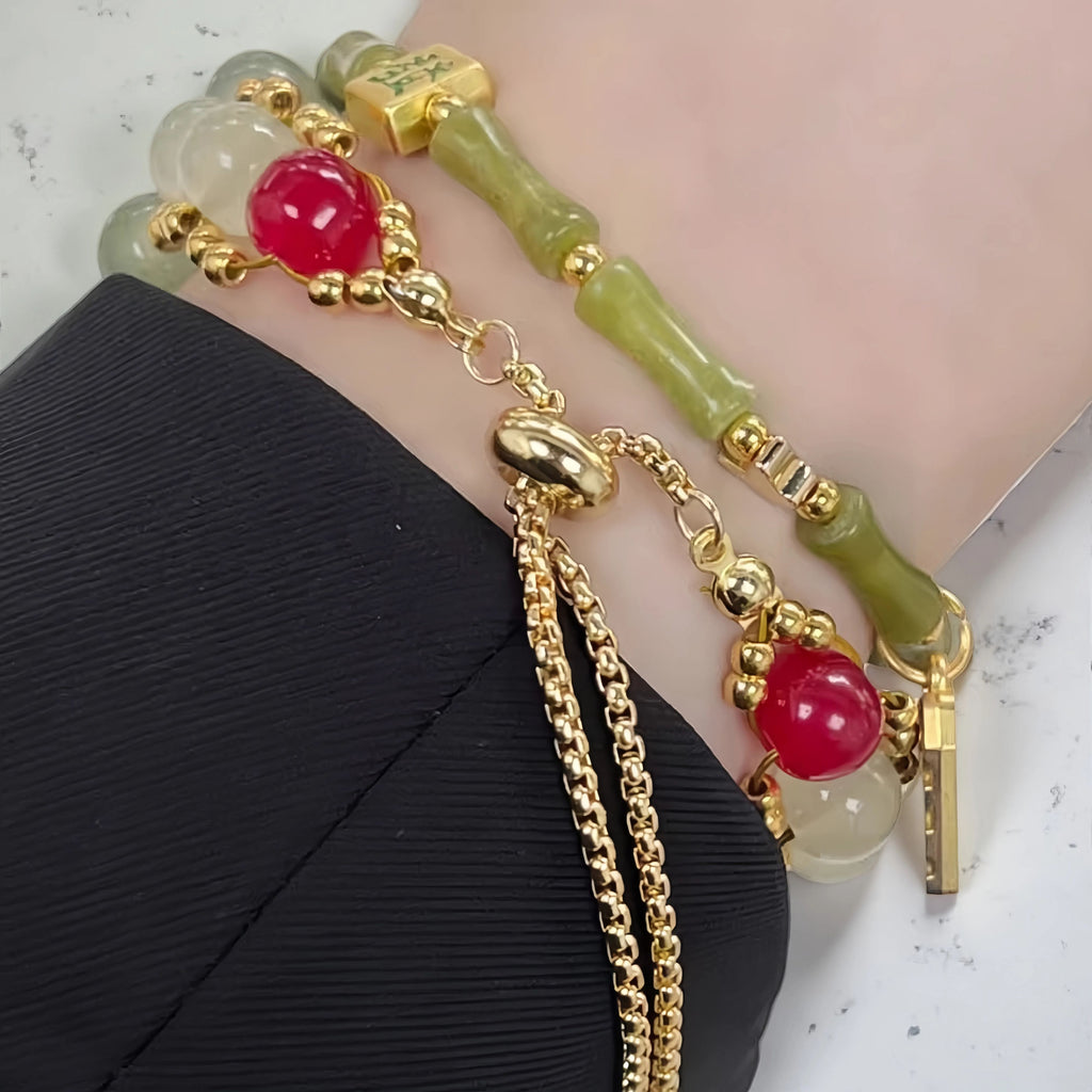 Chinese-style bamboo-joint Chinese-style watch strap, suitable for Apple Watch,Adjustable length