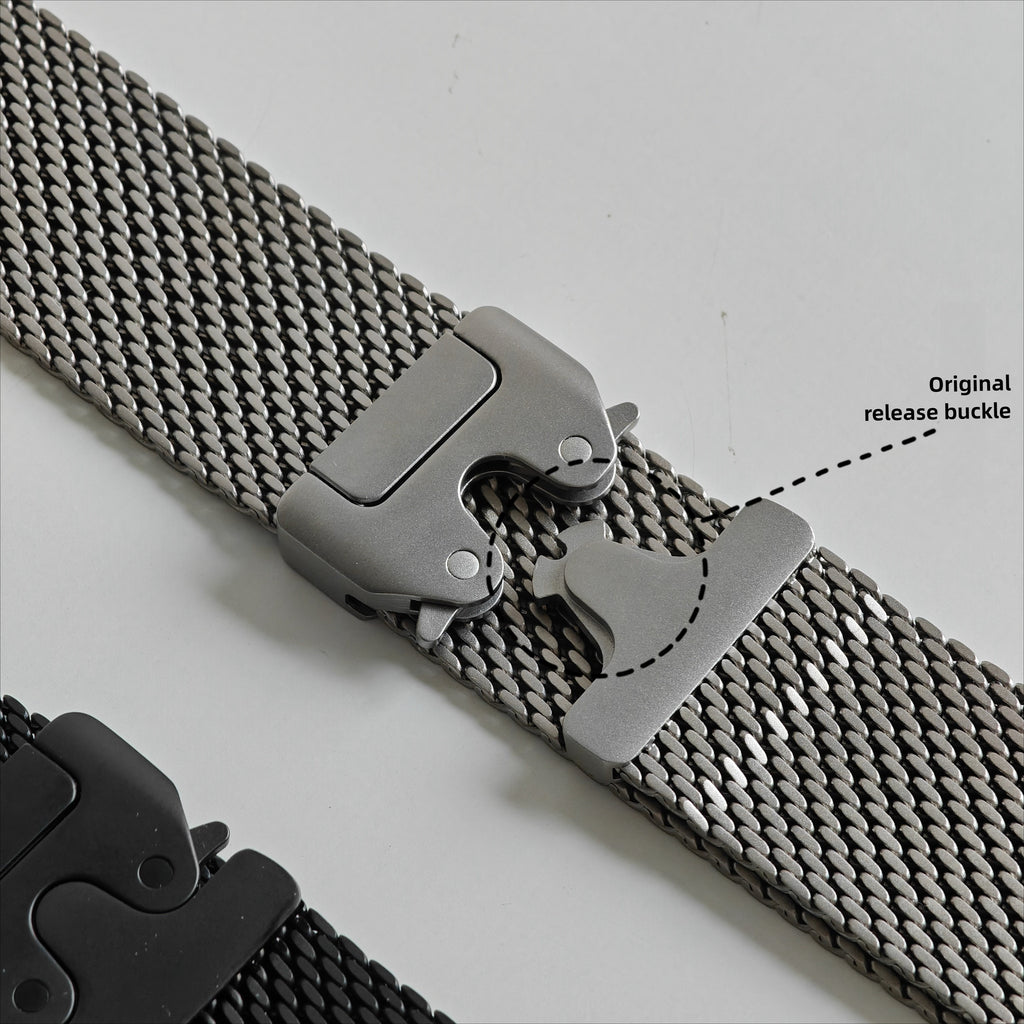 Titanium Milanese silicone watch strap, Suitable for Apple Watch Ultra2/3