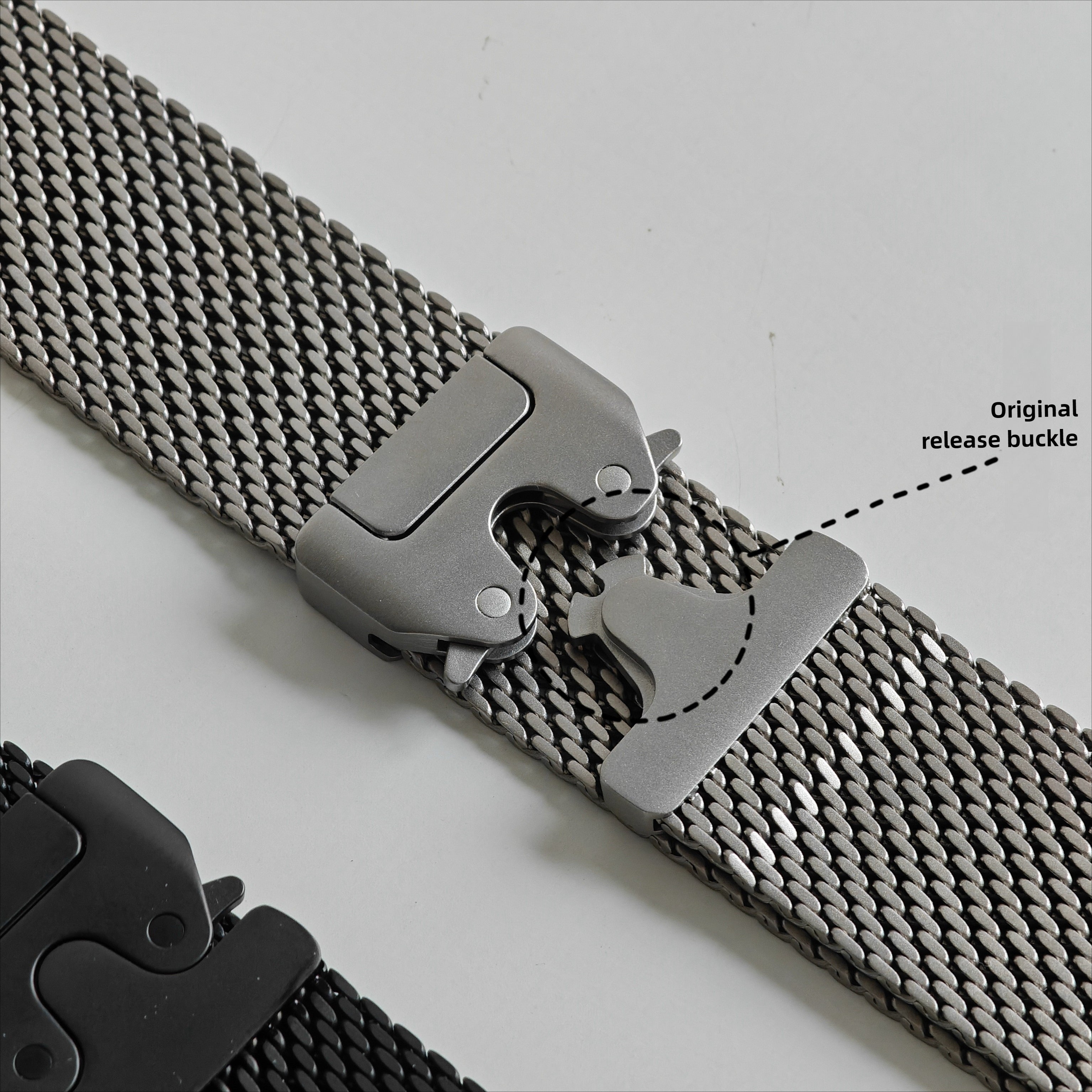 Titanium Milanese silicone watch strap, Suitable for Apple Watch Ultra2/3