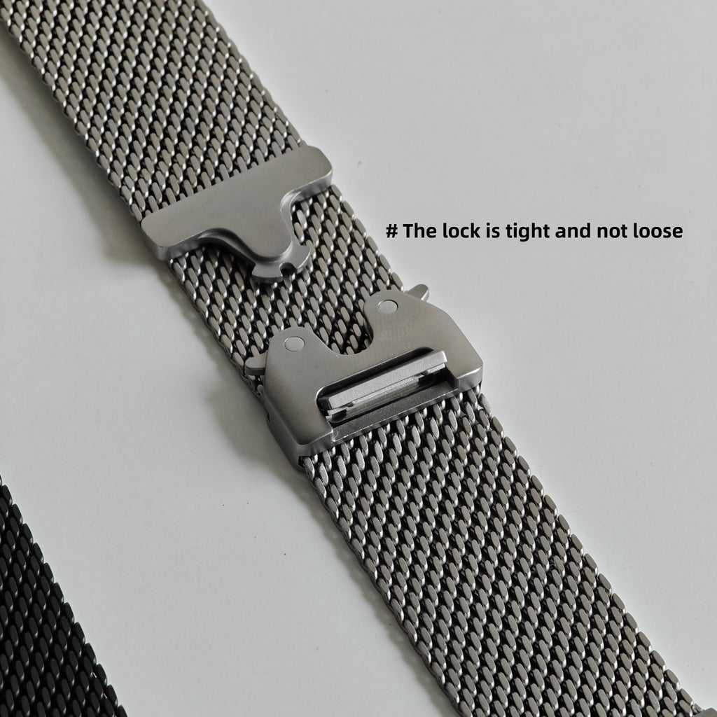 Titanium Milanese silicone watch strap, Suitable for Apple Watch Ultra2/3