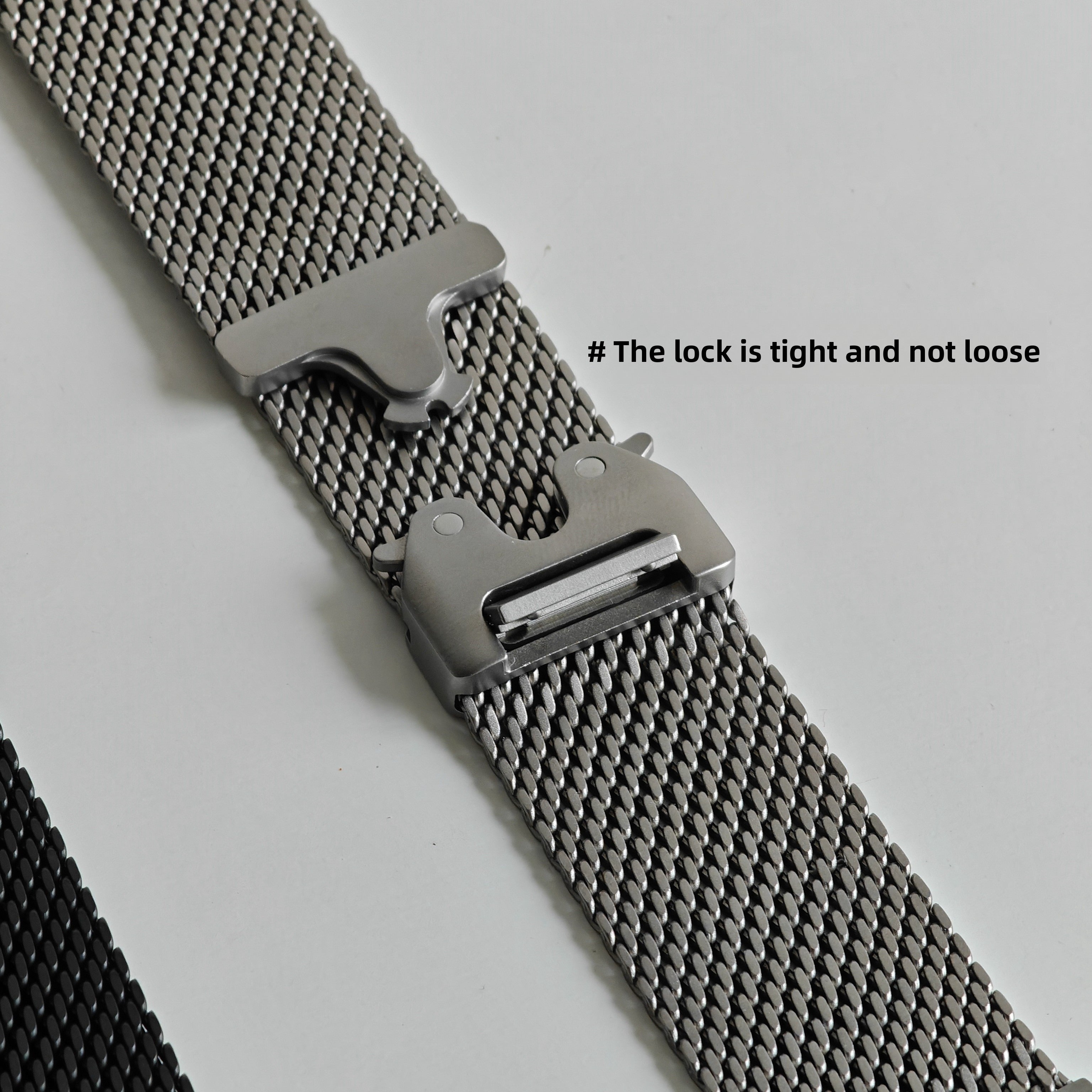 Titanium Milanese silicone watch strap, Suitable for Apple Watch Ultra2/3