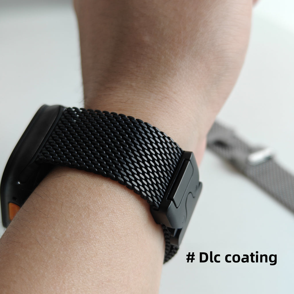 Titanium Milanese silicone watch strap, Suitable for Apple Watch Ultra2/3